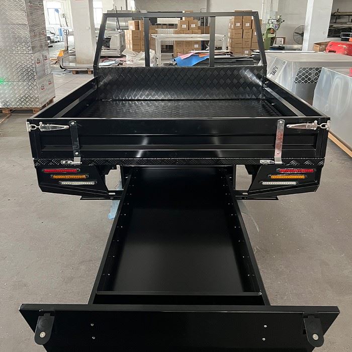 1800 Aluminium Tray Black Powder Coating For Dual Cab